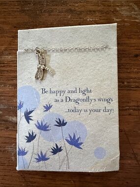 Silver Dragonfly Pendant Necklace